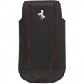 Кожаный чехол карман Ferrari для Samsung Galaxy S4 FF-Collection Sleeve (черный) Black_ FEFFPOS4BL